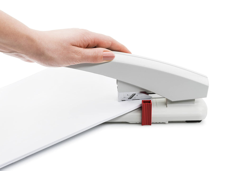 Novus B 40/4 Blockheftgerät (Bürotacker mit variabler Einlegetiefe bis 55 mm, 100 Blatt) grau, B40