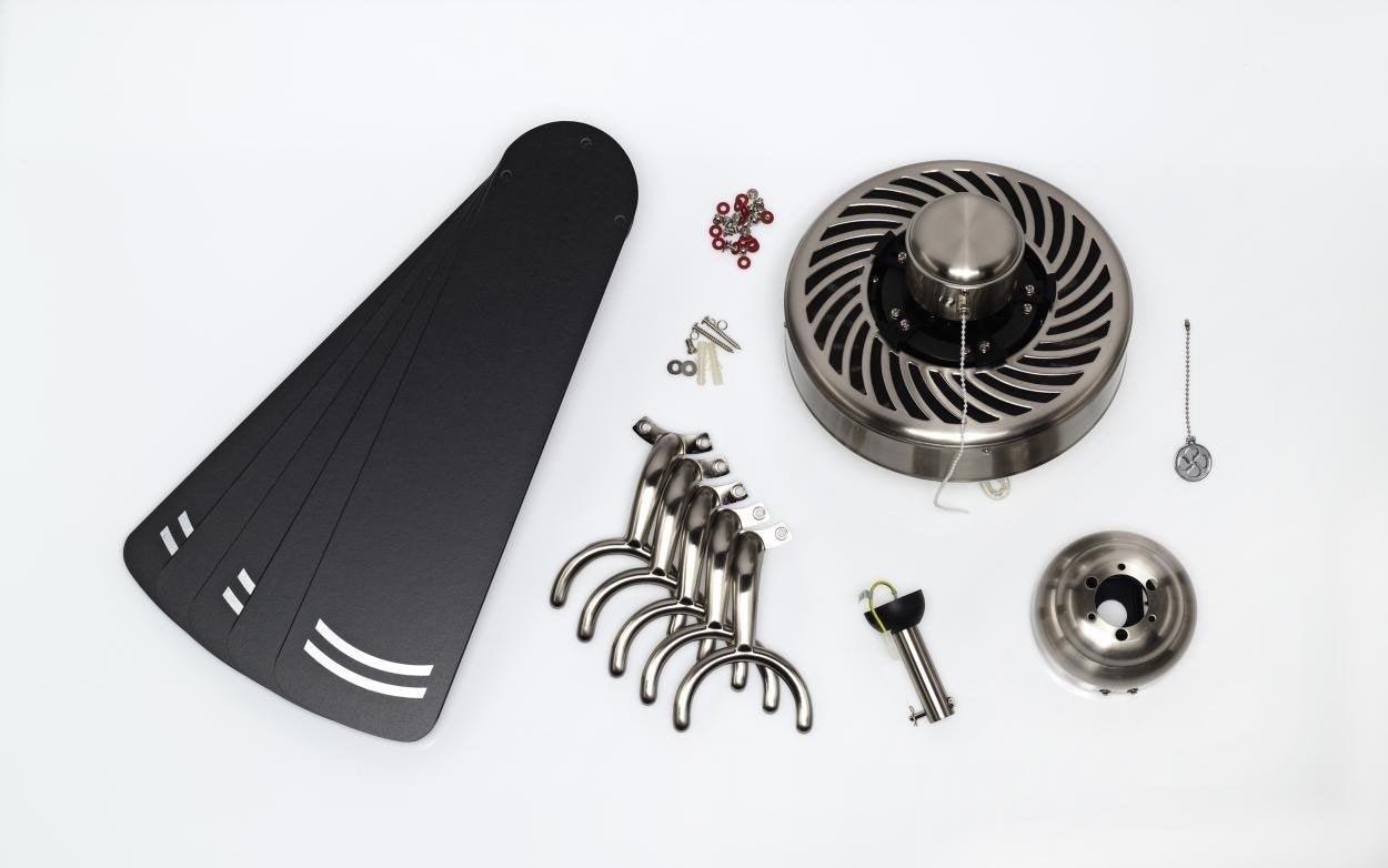 78370 Cyclone 132 cm, Deckenventilator, gebürsteter Stahl