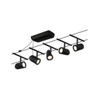 Paulmann 94469 CorDuo Seilsytem Set Cup DC max. 5x10 Watt erweiterbar Schwarz matt Kunststoff, Metall GU5,3 Drahtseilsystem ohne Leuchtmittel