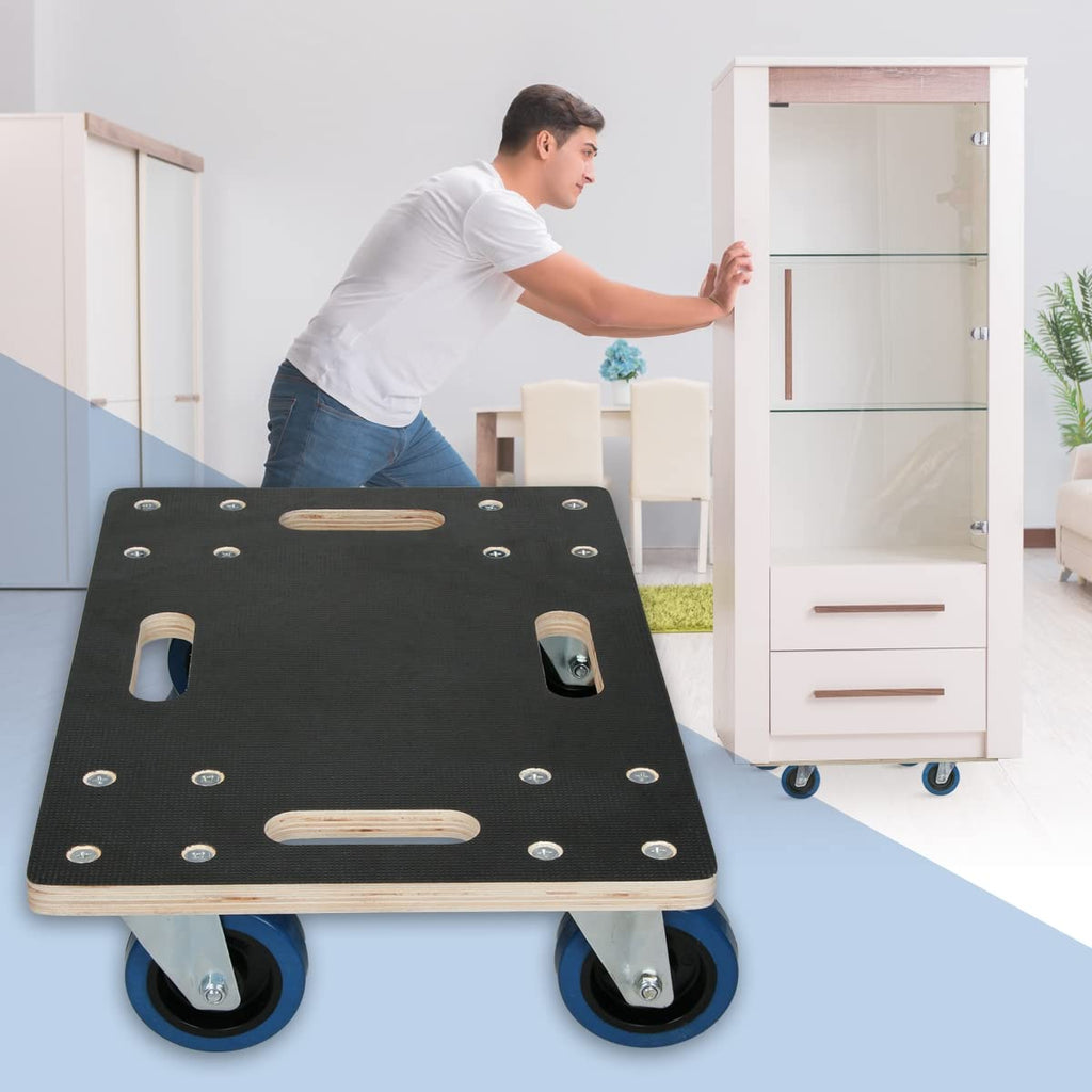 ECD Germany Transportroller 35 x 50 cm bis 800 kg Siebdruckplatte - PP-Räder Rollbrett Möbelroller Transporthilfe für Umzug Möbel-Transport Möbelhund Rollwagen Roller Transporter Transportwagen