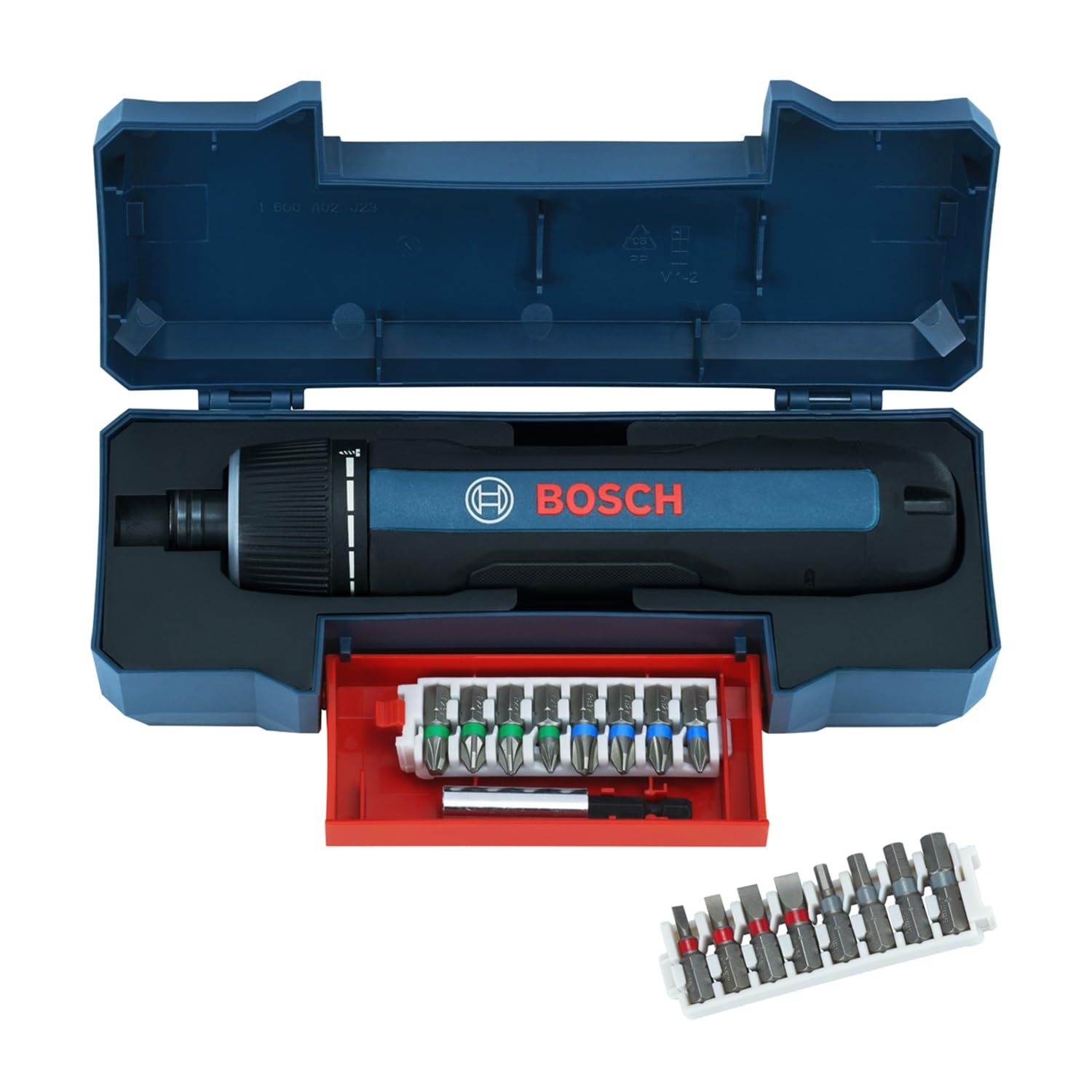 Bosch Professional Akkuschrauber Bosch GO 3 (inkl. 8-teiligem Bit-Set, Bitaufnahme, USB-C-Kabel, Mini-Koffer)