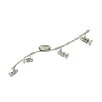 EGLO LED Deckenlampe Magnum LED, 4 flammige Deckenleuchte, Deckenstrahler aus Metall, Wohnzimmerlampe in Nickel-Matt, Chrom, Spots inkl. GU10 Leuchtmittel, warmweiß