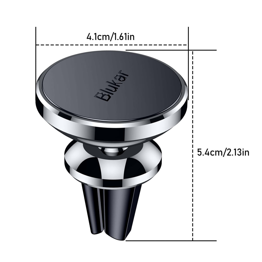 Blukar Handyhalterung Auto Lüftung, Universale 360° Magnetisch KFZ Handyhalter Auto Zubehör mit 5 Starke Magnet & 4 Metallplatten, Kompatibel mit iPhone 17 Air/Pro/16/15/14, Galaxy, Mate usw.