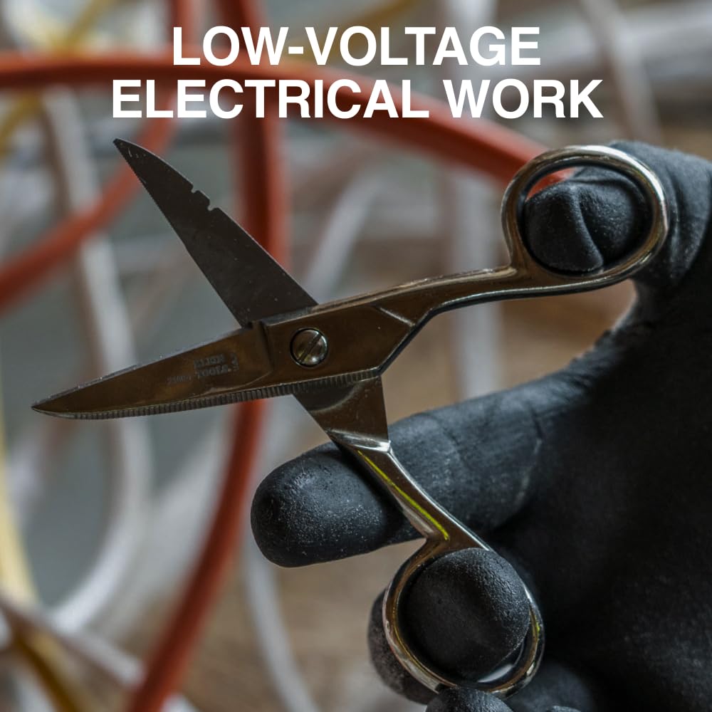Klein Tools 2100-7 | Elektriker-Schere 190 mm | Präzise und langlebige Schere für Kabel und Draht | Profi-Werkzeug für Elektriker und Handwerker