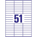 AVERY Zweckform 3420 Universal Etiketten (5.100 Klebeetiketten, 70x16,9mm auf A4, Papier matt, individuell bedruckbar, selbstklebende Aufkleber mit ultragrip) 100 Blatt, weiß