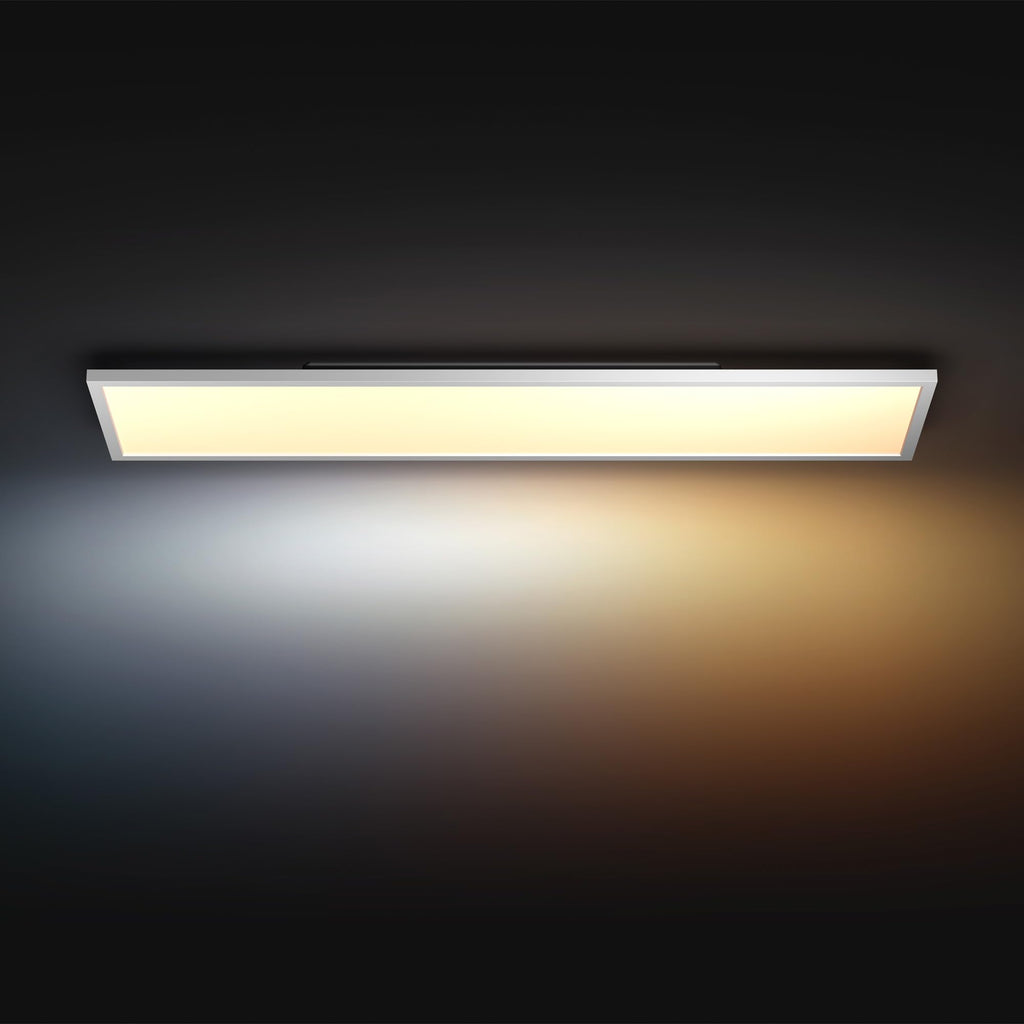 Philips Hue White Ambiance Aurelle smarte LED Panelleuchte, 120x30cm, Innenbeleuchtung, Smart Home Deckenleuchte für Schlafzimmer/Wohnzimmer, neue Generation, weiß