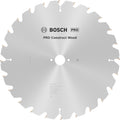 Bosch Professional Kreissägeblatt Construct Wood (Holz, 350 x 30 x 3,5 mm, 24 Zähne, Zubehör Kreissäge), 2608640692, Ø 350 mm