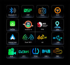 Erisin Qualcomm 8GB+128GB 8-Kern Android 14 Autoradio mit navi für VW Golf 5 6 T5 Caddy Polo Passat B6 Touran Skoda Seat Tiguan, 7" 2 Din Bluetooth Radio mit CarPlay Android Auto DAB+ WiFi IPS Canbus