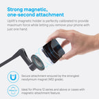 IPEVO Uplift Magnetic mehrgelenkiger Arm für iPhones der Reihe 12 und höher, mehrgelenkiger Telefonhalter für Videogespräche, Multi-Screen-Arbeitsbereich, online unterrichten und lernen Telefonständer
