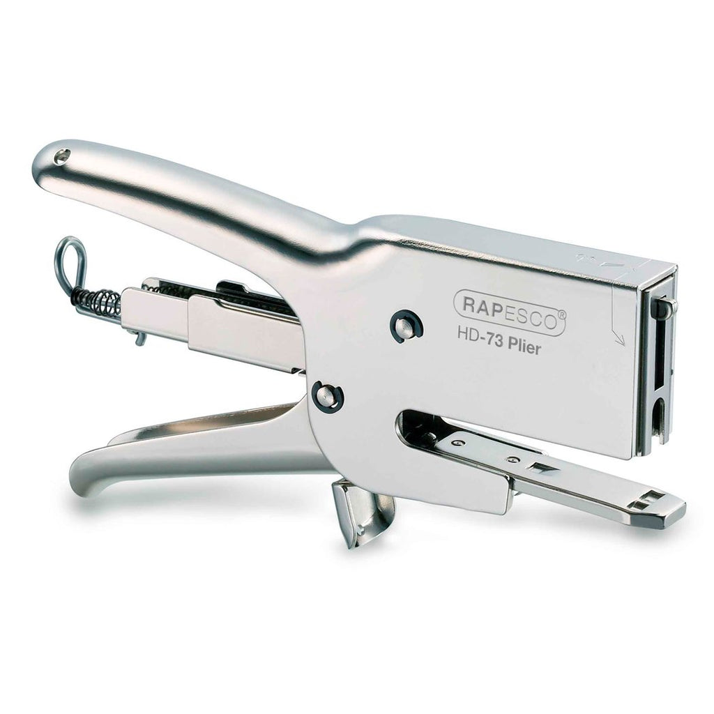 Rapesco 1305 Hochleistungs-Heftzange HD-73 und 2000 Heftklammern des Typs 73/10 mm, 70 Blatt Kapazität, Chrom