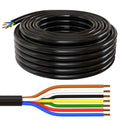 Lumonic 10m FLRYY Fahrzeugleitung 7x1mm² schwarz | 7-adrig | Anhängerkabel | mehradriges KFZ-Kabel | Öl- und Kraftstoffbeständig, flammwidrig | Niedervolt