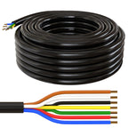 Lumonic 10m FLRYY Fahrzeugleitung 7x1mm² schwarz | 7-adrig | Anhängerkabel | mehradriges KFZ-Kabel | Öl- und Kraftstoffbeständig, flammwidrig | Niedervolt