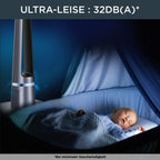 Rowenta rotorloser 2 in1 Luftreinigungsventilator Eclipse QU5030 | Luftreiniger und Ventilator | Feinpartikel | 12 Geschwindigkeiten | Timer | verzögerte Startfunktion | Fernbedienung | Anthrazit
