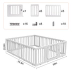 Gupamiga Laufstall Baby Laufgitter Baby Sicherheits-Aktivitätszentrum für drinnen oder draußen 150×180 cm PLP-WL071-12