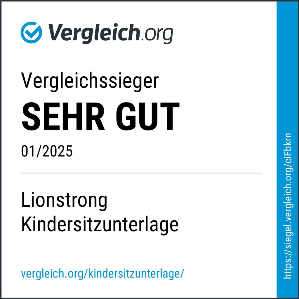 LIONSTRONG® Kindersitzunterlage Autositzschoner [ISOFIX GEEIGNET] - wasserabweisender Polyester Stoff schwarz - Sitzschutz Sitzschoner Auto Kindersitz - universell kompatibel (Schwarz)