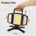 SYLSTAR LED Strahler Akku 30W, 3000LM Super Hell Baustrahler mit Magnet, 5 Lichtmodi und Powerbank, Drehbare Tragbare Wasserdichte Wiederaufladbare Arbeitsleuchte für Garage, Werkstatt
