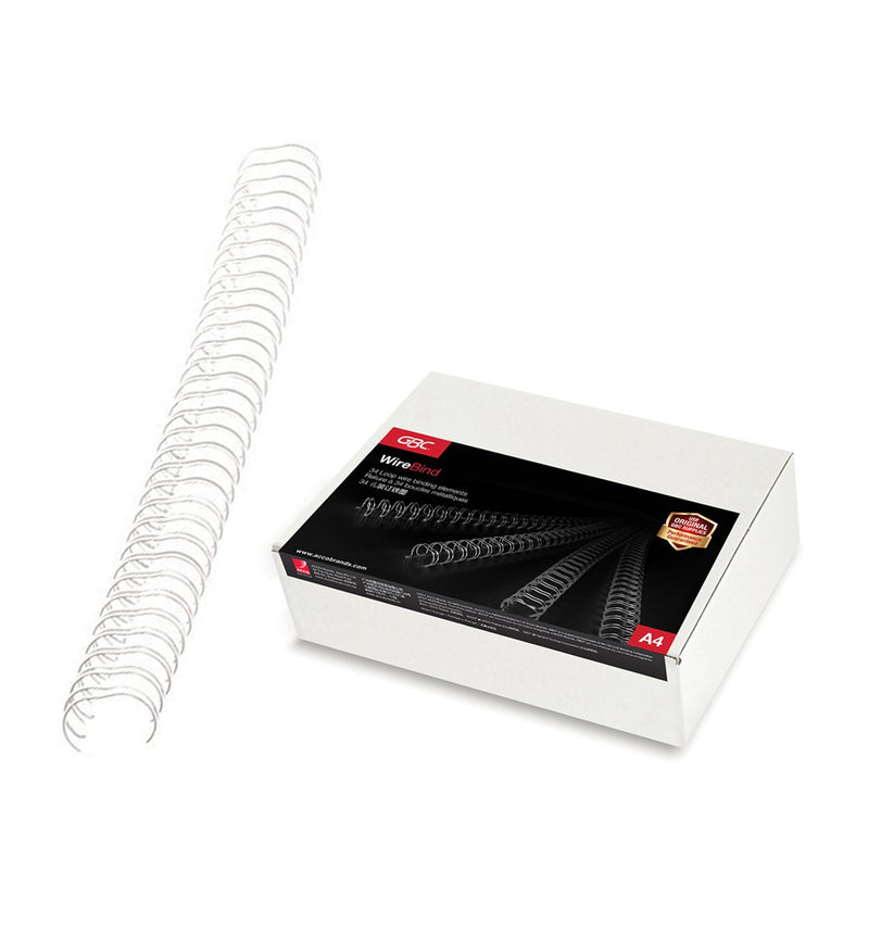 WireBind RG810597 Drahtbinderücken (100 Stück, 8mm) silber
