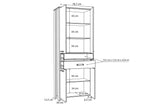 FORTE Clif Büroschrank mit 4 Türen und 2 Schubladen, Holzwerkstoff, Old Wood Vintage / Betonoptik Dunkelgrau, (BxHxT): 86,7 x 220,7 x 41,6 cm