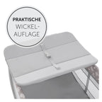 hauck Kinderreisebett Sleep N Play Center mit Neugeboreneneinhang, Wickelauflage, Tragetasche, Rollen, Schlupf, Klein Zusammenklappbar, Baby Reisebett Kleinkind ab Geburt bis 15 kg (Teddy Grey)