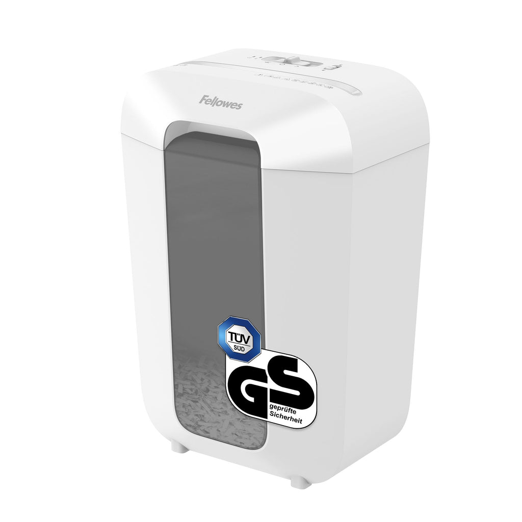 Fellowes Aktenvernichter 11 Blatt (P4), Papierschredder mit Partikelschnitt für Homeoffice und Büro, Powershred LX70, Schredder mit 18L Papierkorb und Sicherheitssperre, 4x40mm Cross-Cut Datenschutz