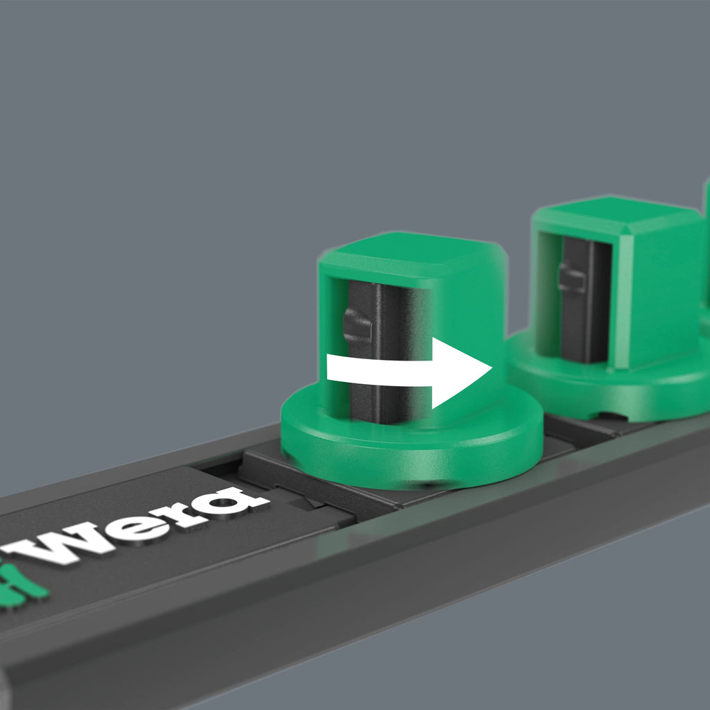Wera 05136420001 9600 Nuss-Magnetleiste, 1/4", unbestückt, 30.0 x 270.0 mm
