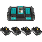 8000mAh BL1860 Ersatzakku für makita akku 18v 8Ah Ersatzakku für Makita akku BL1850 BL1850B BL1860 BL1860B BL1840B BL1840 BL1830 BL1835 BL1845 194204-5 LXT-400 Werkzeugakku mit LED (8.0-4-C)