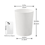 Cetomo 7.2L*3 Mülleimer, Abfalleimer, Müllbehälter, Papierkorb, Abfallbehälter, Plastikmülleimer für Papierabfall, Büro, Schlafzimmer, Kunststoff (PP), Weiß, 7.2L - 3er Pack