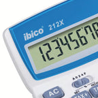 Rexel Ibico 212X Tischrechner (mit schwenkbarem Display) weiß/blau