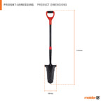Meister Spaten mit Wurzelsäge - Für Wurzeln bis 3 cm - 195 mm Arbeitsbreite - Ergonomischer D-Griff - Für Garten, BAU & Landschaftspflege/Wurzelspaten/Spaten Garten/Wurzelentferner / 9872240