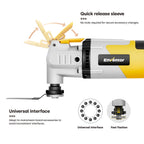 ENVENTOR Oszillationswerkzeug, 280W Multifunktionswerkzeug mit 42 Zubehör, 6 Variable Geschwindigkeit 15000-22000RPM, Hilfsgriff, 3° Oszillationswinkel, zum Schneiden, Schleifen, Polieren