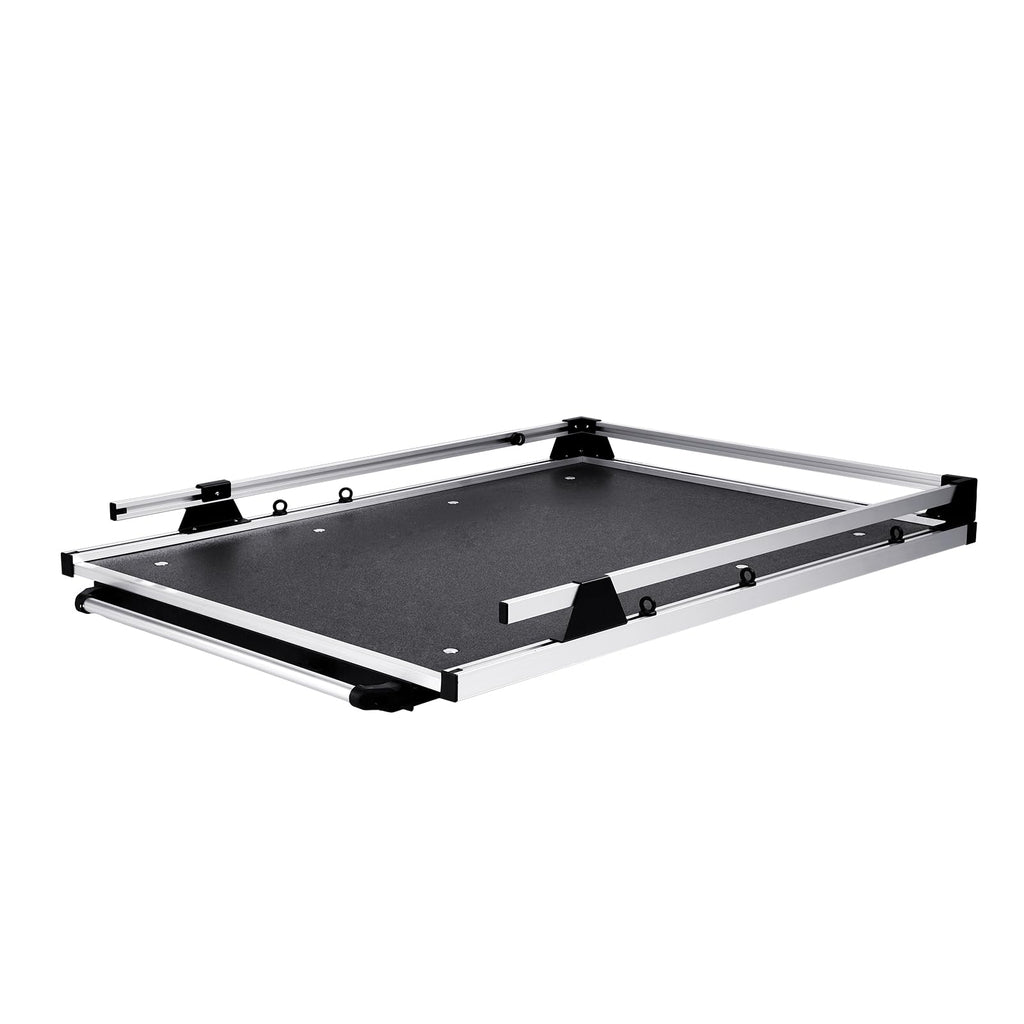 VEVOR ausziehbarer Ladeflächen-Organizer (1473 x 1040 mm) Ladeflächen-Aufbewahrungsschublade mit 453,6 kg Tragkraft & 6 beweglichen Ringen zur Sicherung, ausziehbares Fach für Trucks Schwarz