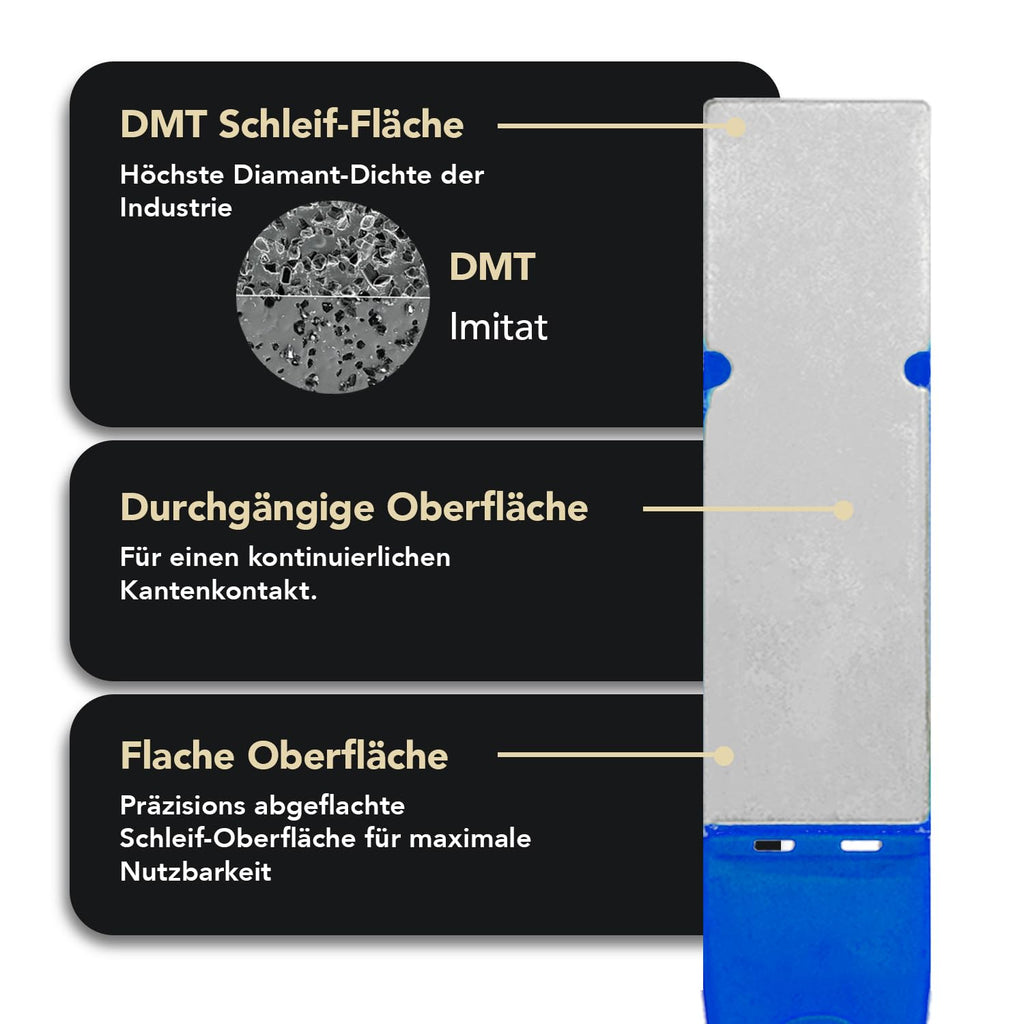 DMT Dia-Sharp® Diamond Mini-Hone® Diamant Schleiffeile 3er-Set, Für Messer und Werkzeuge, Erreicht auch schwer zugängliche Stellen, Made in USA, D2K