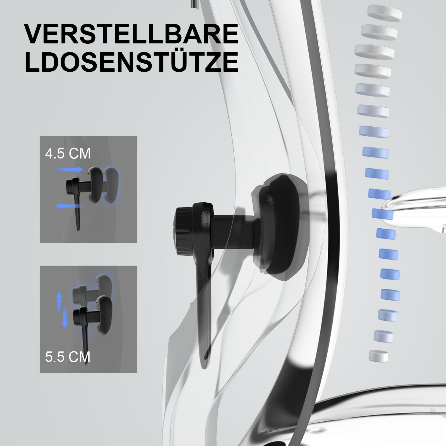 SIHOO Bürostuhl Ergonomischer [TESTSIEGER] Schreibtischstuhl, Drehstuhl hat Verstellbarer Lordosenstütze, Kopfstütze und Armlehne, Höhenverstellung und Wippfunktion, bis 150kg/330LB Belastbar