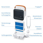 Beurer LV 50 Fresh Breeze Tischventilator/-kühler, handlich, portabel und modern, 2-in-1 Ventilator und Luftbefeuchter, ideal für's Büro, ohne chemische Zusätze, Tragbar, Einfach
