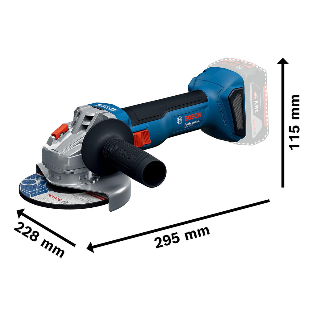 Bosch Professional 18V System Akku-Winkelschleifer GWS 18V-8 (Scheibendurchmesser 125 mm)