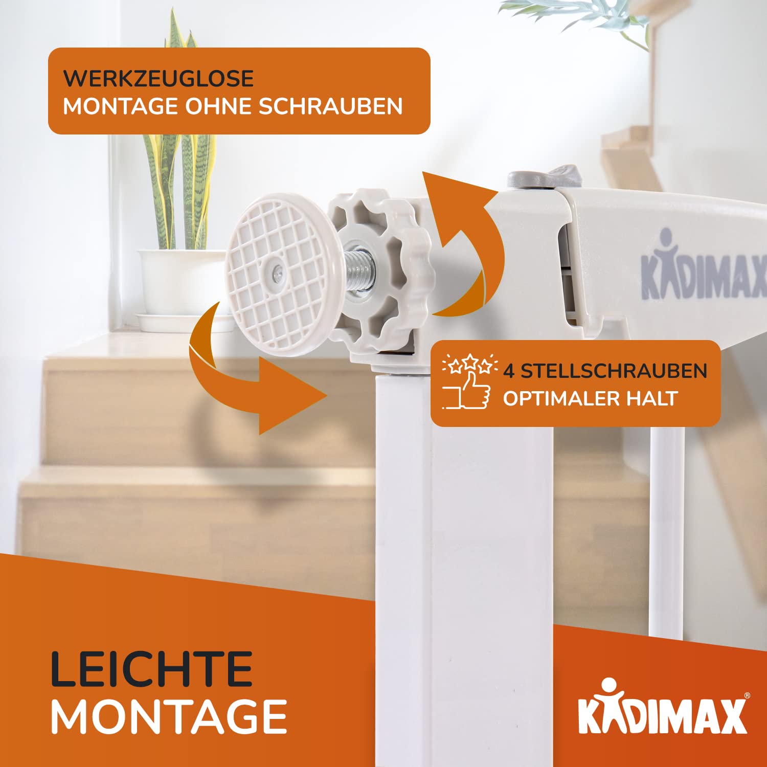 Treppenschutzgitter 75-84 cm, ohne Bohren, Türschutzgitter für Kinder, Hunde und Katzen, mit Auto-Close & Keep-Open Funktion, Treppengitter weiß