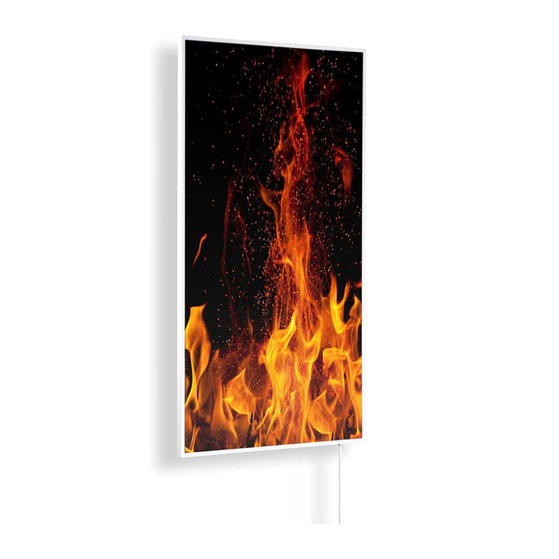 Könighaus Bild Infrarotheizung – Strahlende Wohlfühlmomente – TÜV SÜD - 5 Jahre Garantie - 1200 Watt - Infrarot Wandheizung (Motiv: Feuer)