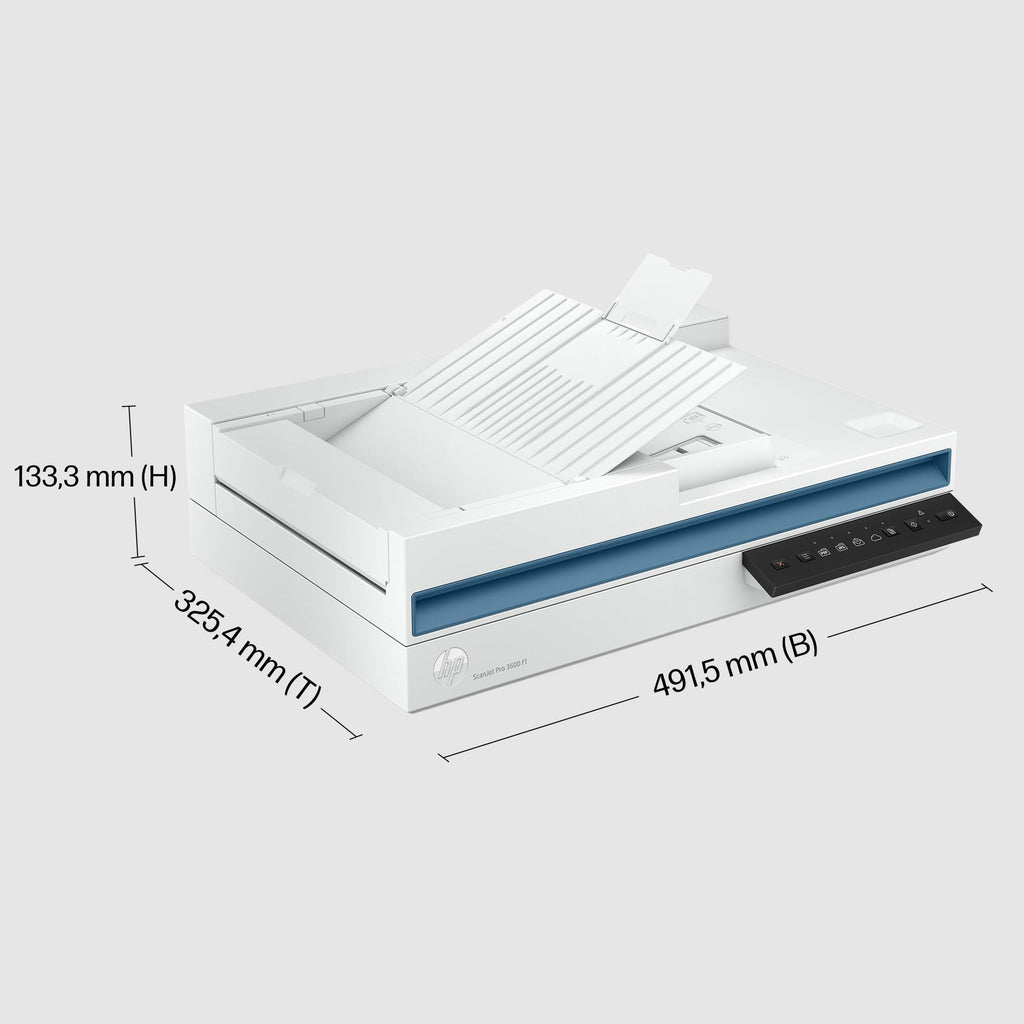 HP ScanJet Pro 3600 f1, Scanner, Flachbett, 60-Blatt ADF, USB, bis zu 3.000 Seiten täglich, EIN-klick-Kurzbefehle