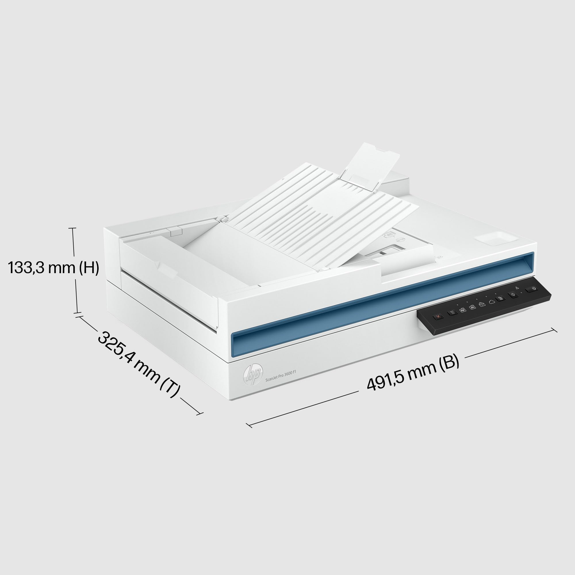 HP ScanJet Pro 3600 f1, Scanner, Flachbett, 60-Blatt ADF, USB, bis zu 3.000 Seiten täglich, EIN-klick-Kurzbefehle