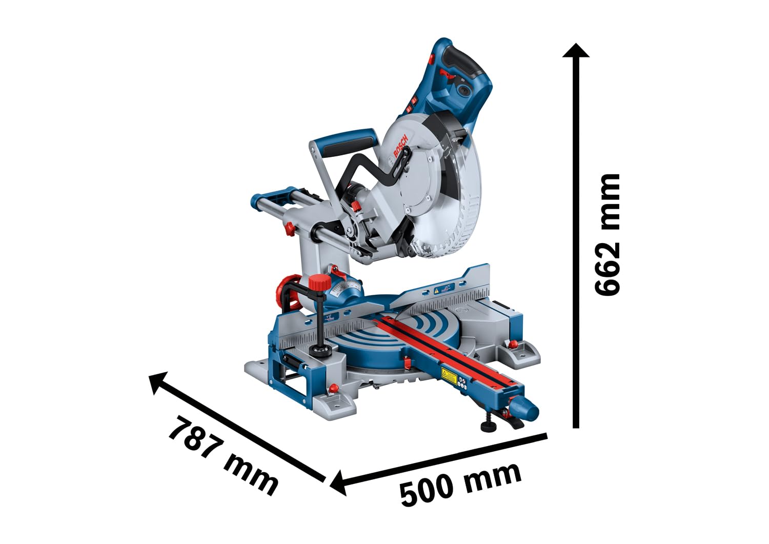 Bosch Professional Kapp- und Gehrungssäge GCM 305-254 D (schneidet bis zu 90 x 305mm, inkl. 1x Kreissägeblatt, 2x Werkstückauflage, Staubbeutel, Klemme)