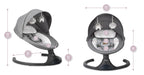 MoMi KENANI Babywippe für Kinder bis 9 kg, klappbar, mit Fernbedienung & Bluetooth zum Verbinden mit Smartphone, Batterie- oder Stromanschluss, mit 5-Punkt-Sicherheitsgurt, Sonnenschutz, Insektennetz