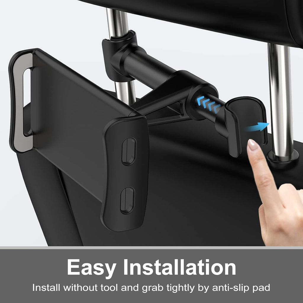 Giftorld Auto-Kopfstützen-Rücksitzhalterung,Handy-/Tablet-Autohalterung, Verstellbarer Gerätehalter für 4–11 Zoll Tablets/Telefone,kompatibel für iPhone, Galaxy Phone,iPad Air, Tabs