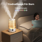 Homvana Luftbefeuchter Schlafzimmer Top-Fill, 3.6L 360°Cool Mist 34H Dauerhaft, Ruhig 16dB (SilentSpary Tech) Klein, Luftbefeuchter Pflanzen, Growtent, Pflanzenbefeuchter, Humidifier Plants (Klar)