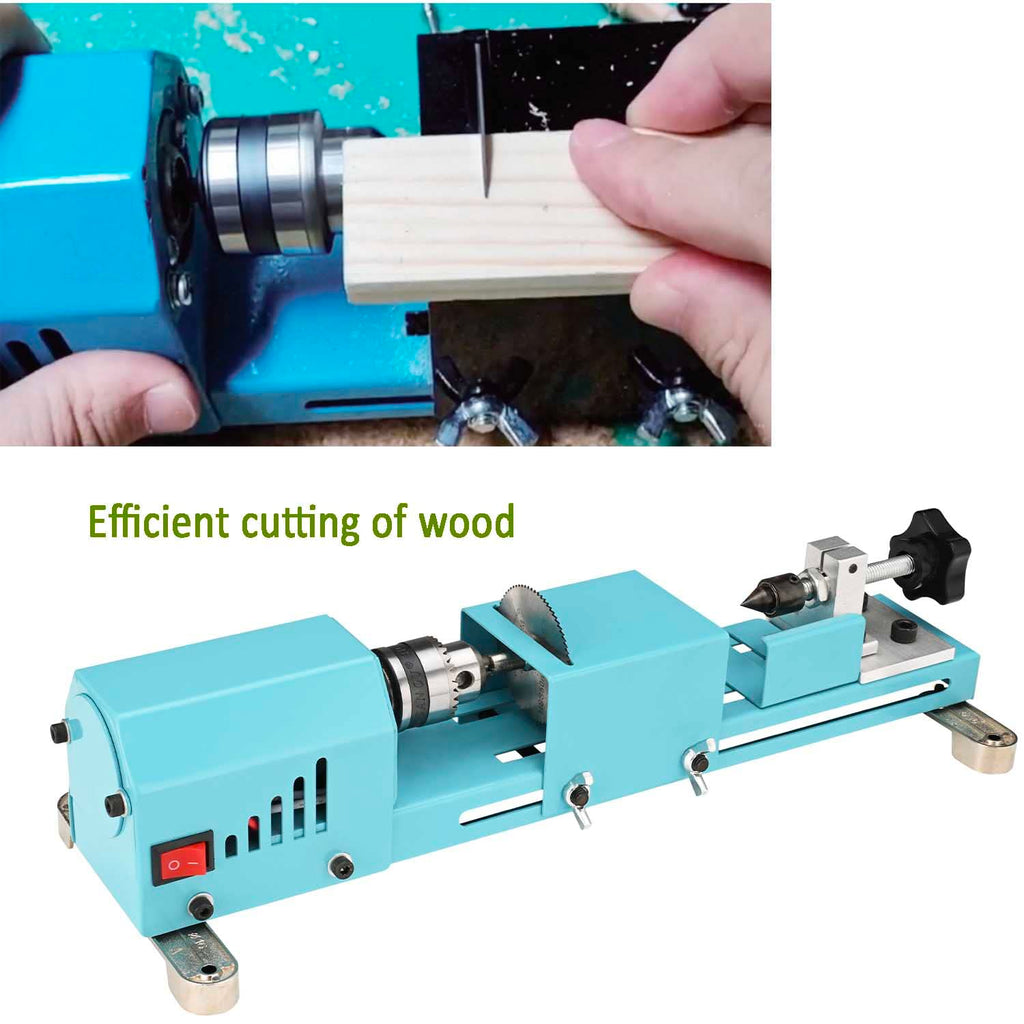 Winbomgo Mini-Holzdrehmaschine, Mehrzweck-Drehmaschine, Fräsdrehmaschine, Schneiden, Polieren, Profi-Tisch, Top-Drehmaschine Werkzeugsatz