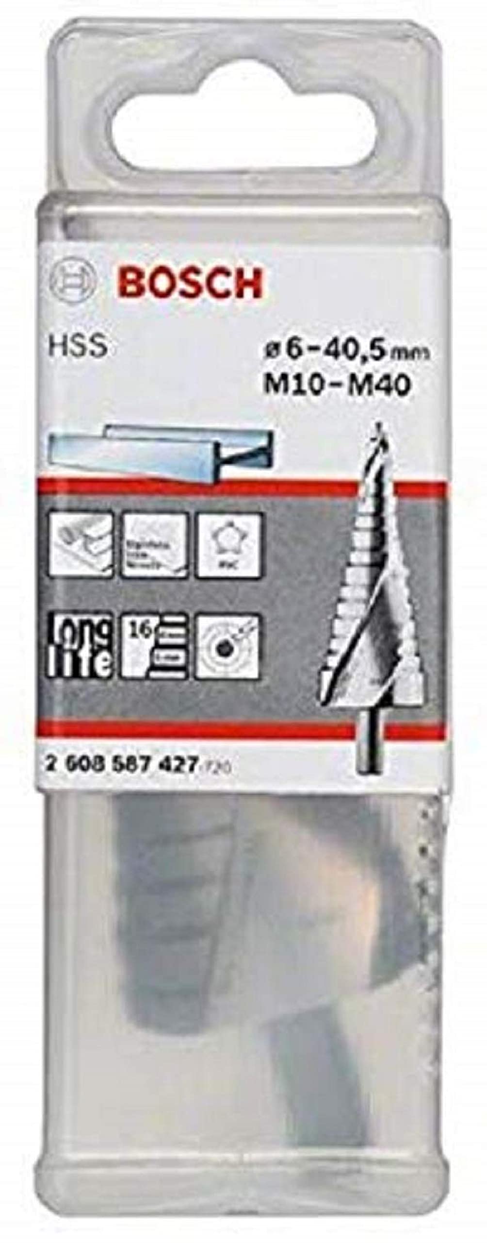 Bosch Professional 2608587427 HSS Stufenbohrer M10-M40, 16 Stufen
