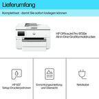 HP OfficeJet Pro 9730e A3-Multifunktionsdrucker, Drucken, Scannen und Kopieren bis A3, 6 Monate gratis drucken Instant Ink inklusive, Fax, WLAN, LAN, Duplex, Airprint, Grau-Weiß