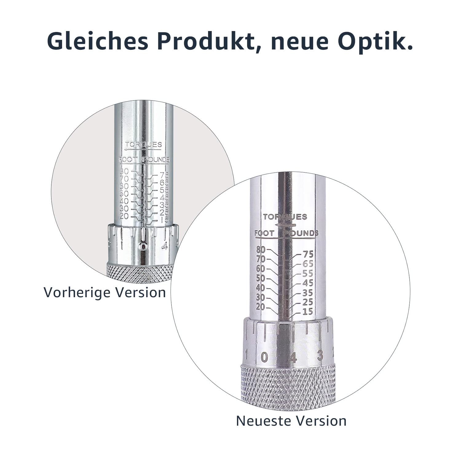 Amazon Basics Einrastender 3/8 Zoll -Drehmomentschlüssel, 15-80 ft.-lb, 20.4-108.5 Nm