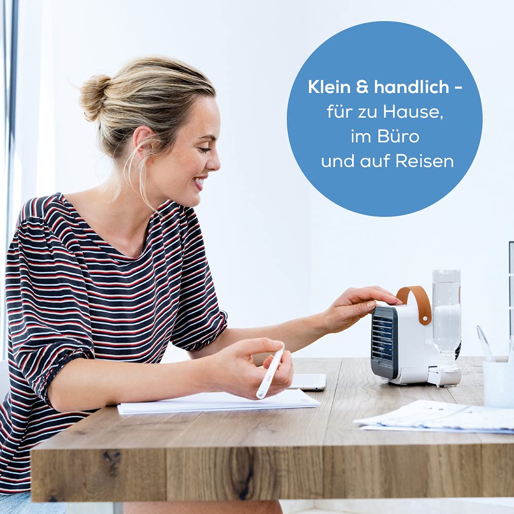 Beurer LV 50 Fresh Breeze Tischventilator/-kühler, handlich, portabel und modern, 2-in-1 Ventilator und Luftbefeuchter, ideal für's Büro, ohne chemische Zusätze, Tragbar, Einfach