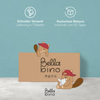 Bellabino Aki Kindersitzgarnitur - Kindermöbel Set 3 teilig - 2in1 Kinderhocker/Beistelltisch aus Holz Natur - Montessori Wendebank Birke - Kindersitzgruppe Indoor - Kindertisch mit Kinderstuhl