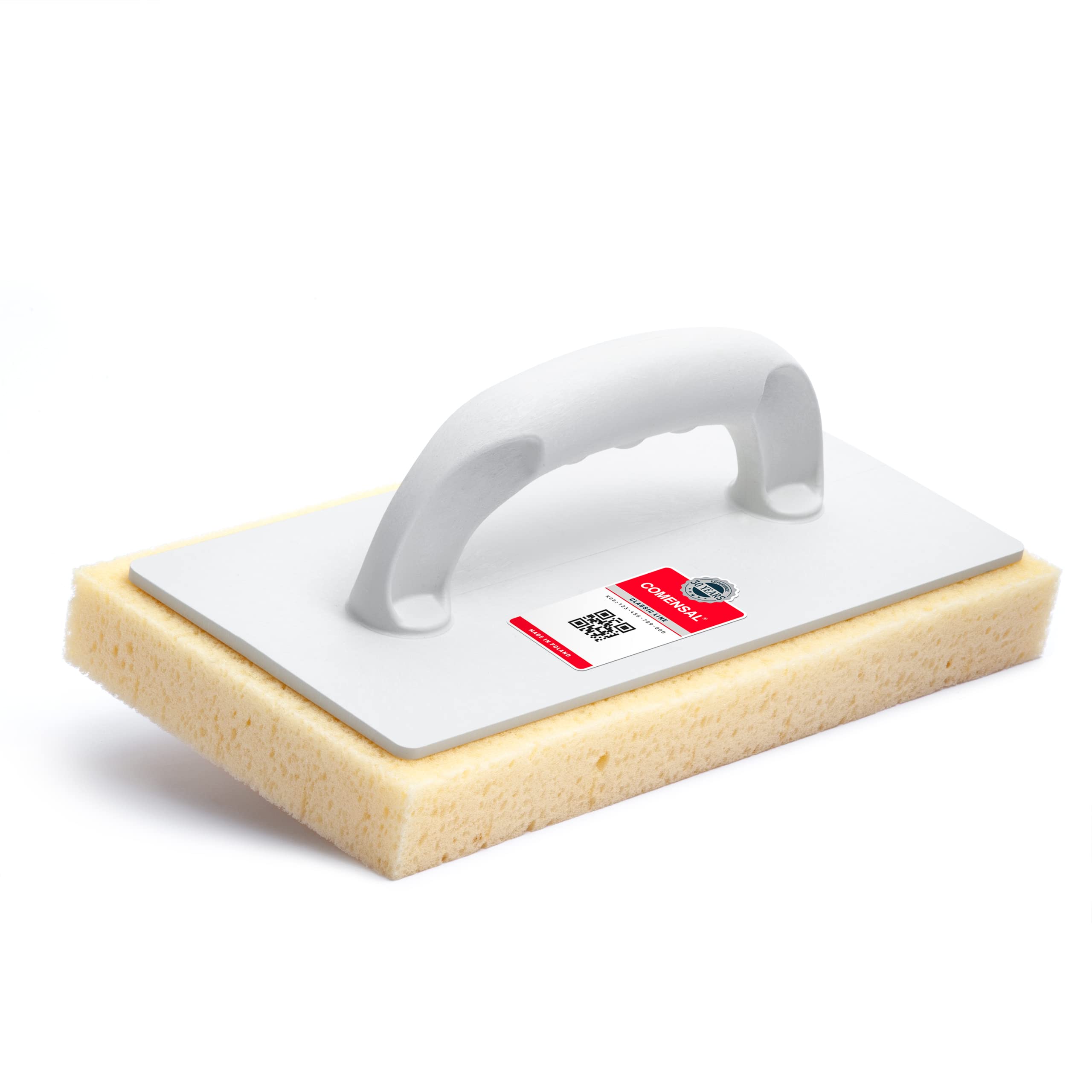 COMENSAL® Fliesenwaschset - 8-teiliges Fliesenleger Waschset M - 12L - Profi Fliesen Waschset zum Verputzen - mit Rollenaufsatz - Fugengummi - Hydroschwamm - Reibebrett mit Zellkautschuk - Made in EU